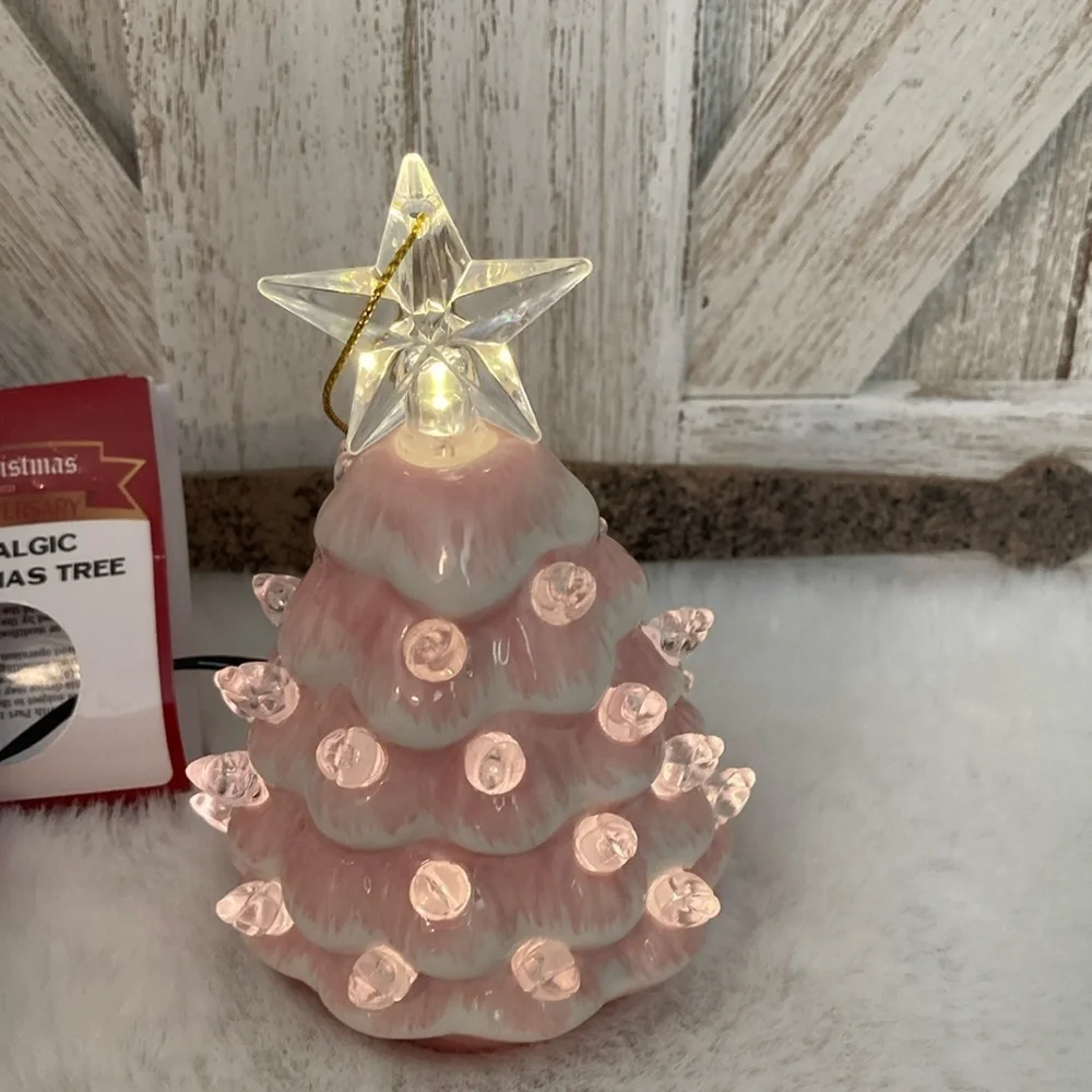 Mr. Christmas Light Up Pink Christmas Tree Ornament